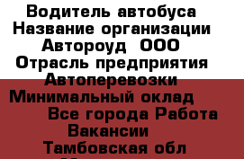 Водитель автобуса › Название организации ­ Автороуд, ООО › Отрасль предприятия ­ Автоперевозки › Минимальный оклад ­ 50 000 - Все города Работа » Вакансии   . Тамбовская обл.,Моршанск г.